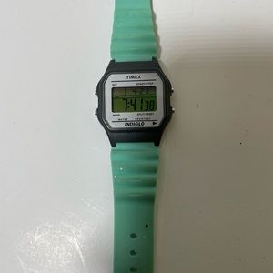 Timex teal gray retro watch